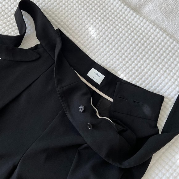 Aritzia Wilfred | Feuille Black Paperbag Belt Pants - Picture 5 of 11